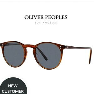 Oliver Peoples Brown Round Sunglasses